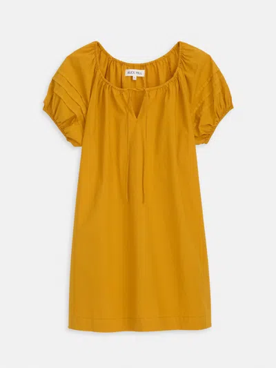 Alex Mill Rose Dress In Cotton Poplin In Yellow