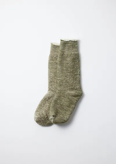 Alex Mill Rototo Double Face Crew Socks In Green