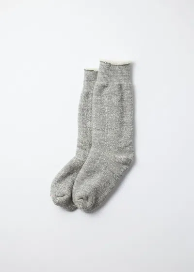 Alex Mill Rototo Double Face Crew Socks In Gray