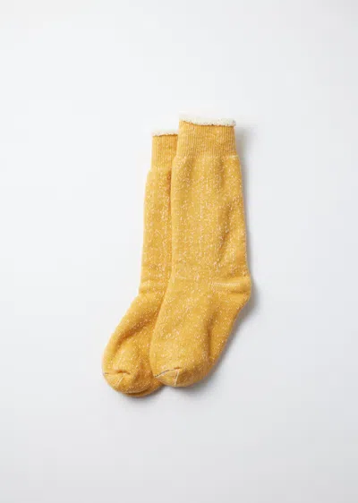 Alex Mill Rototo Double Face Crew Socks In Yellow