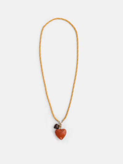 Alex Mill Roxanne Assoulin Long Happy Cord Charm Necklace In Transparent