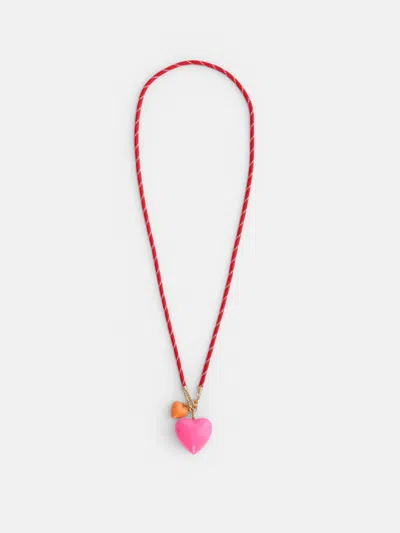 Alex Mill Roxanne Assoulin Long Happy Cord Charm Necklace In Yellow