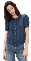 Alex Mill Ruby Blouse Navy In Blue