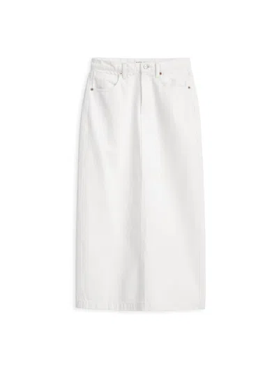 Alex Mill Ruby Denim Skirt In White Denim In Neutral