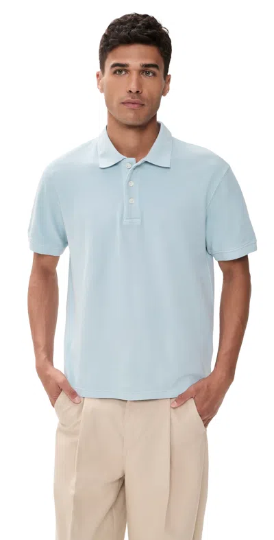 Alex Mill Ryan Short Sleeve Pique Polo Calm Blue