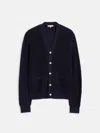 Alex Mill Samuel Cardigan In Wool In Dark Navy