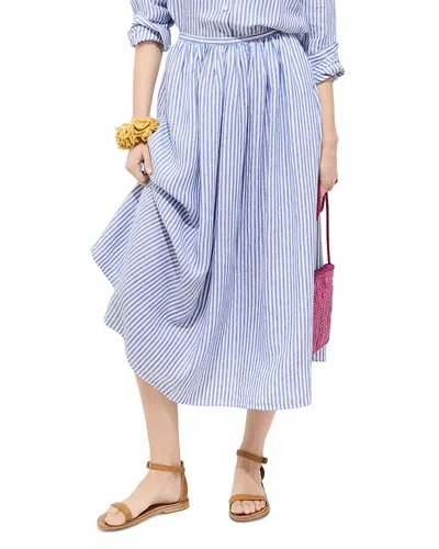 Alex Mill Sarah Linen Skirt In Blue