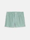 Alex Mill Schostal X  Boxer Shorts In Green Stripe