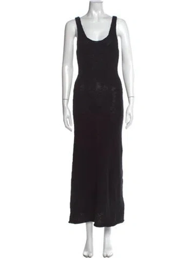 Pre-owned Alex Mill Scoop Neck Long Dress In Black
