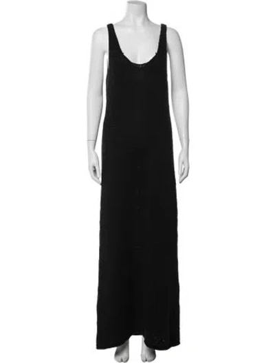 Pre-owned Alex Mill Scoop Neck Long Dress In Black