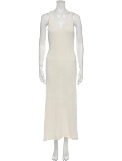 Pre-owned Alex Mill Scoop Neck Long Dress In Neutral