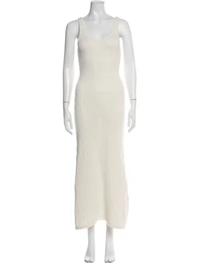 Pre-owned Alex Mill Scoop Neck Long Dress In Neutral