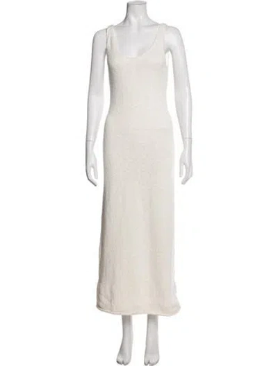 Pre-owned Alex Mill Scoop Neck Long Dress In Neutrals
