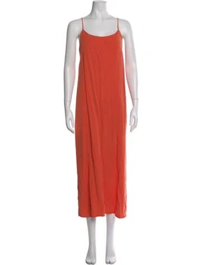 Pre-owned Alex Mill Scoop Neck Long Dress In Orange