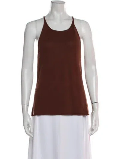 Pre-owned Alex Mill Scoop Neck Sleeveless Top In Brown/orange