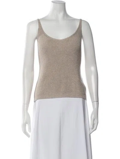Pre-owned Alex Mill Scoop Neck Sleeveless Top In Neutrals