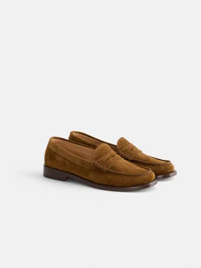 Alex Mill Sesa New York Loafer Brother In Suede In Toffee