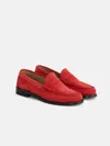Alex Mill Sesa New York Loafer Sister In Suede In Red