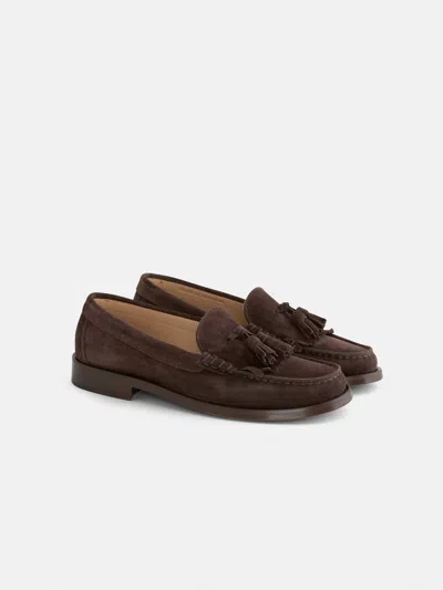 Alex Mill Sesa X  Atlanta Tassel Loafer Brother In Suede In Coffee