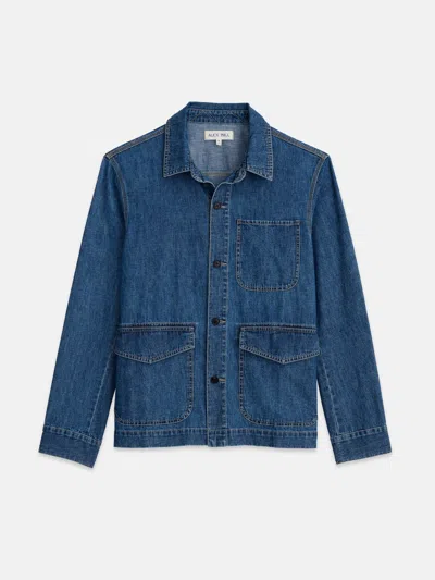 Alex Mill Shirt Jacket In Lightweight Denim In Blue