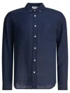Alex Mill Mill Shirt In Linen Navy In Blue