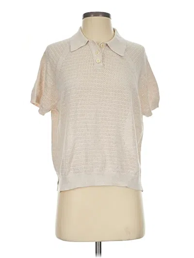 Pre-owned Alex Mill Short Sleeve Blouse In Ivory
