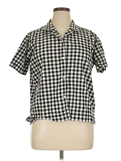 Pre-owned Alex Mill Short Sleeve Button Down Shirt In Black