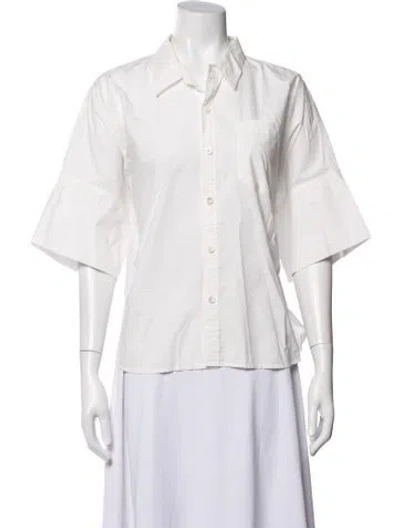 Pre-owned Alex Mill Short Sleeve Button-up Top In Pink