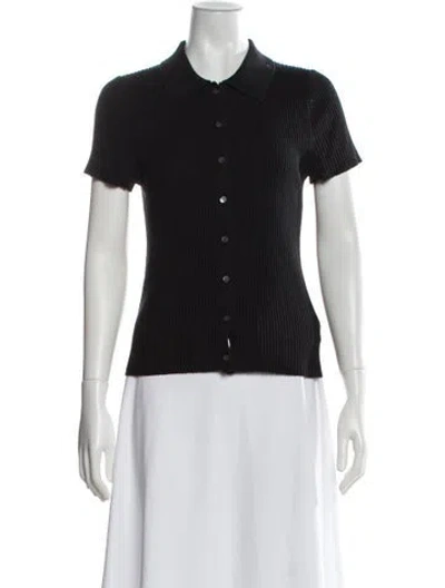 Pre-owned Alex Mill Short Sleeve Polo In Black