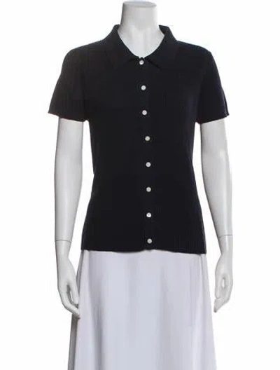 Pre-owned Alex Mill Short Sleeve Polo In Black