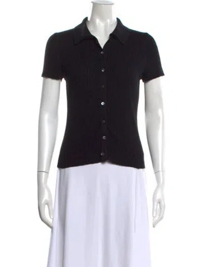 Pre-owned Alex Mill Short Sleeve Polo In Black