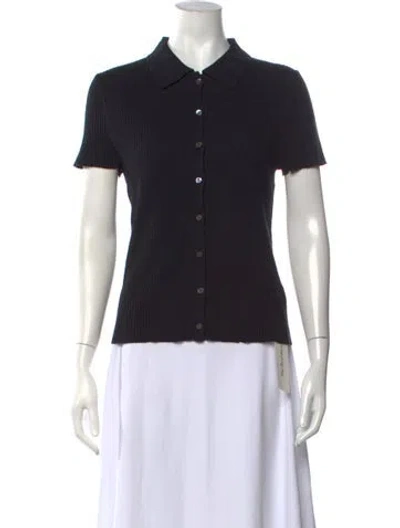 Pre-owned Alex Mill Short Sleeve Polo In Black
