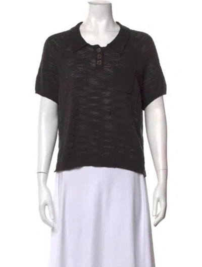 Pre-owned Alex Mill Short Sleeve Polo In Black