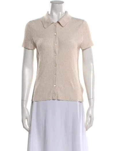 Pre-owned Alex Mill Short Sleeve Polo In Neutral