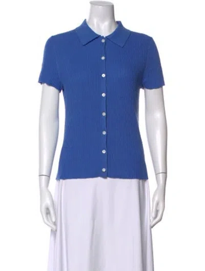Pre-owned Alex Mill Short Sleeve Polo W/ Tags In Blue