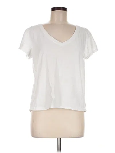 Pre-owned Alex Mill Short Sleeve Top White V-neck Tops