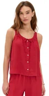 Alex Mill Sidney Cami In Linen Crimson In Red