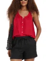 Alex Mill Sidney Cami In Linen Crimson In Red