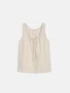 Alex Mill Sidney Sleeveless Linen Button-up Top In Nude