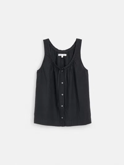 Alex Mill Sidney Top In Linen In Black