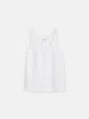 Alex Mill Sidney Tie Neck Sleeveless Linen Top In White