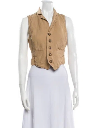 Pre-owned Alex Mill Sleeveless Crop Top In Neutral