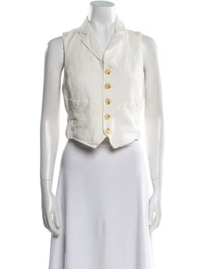 Pre-owned Alex Mill Sleeveless Crop Top In White