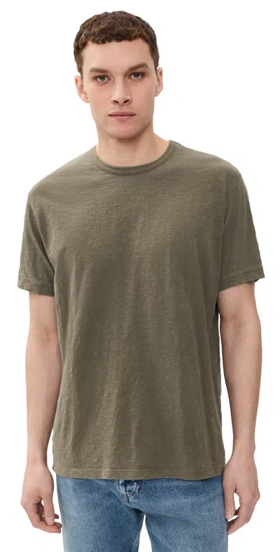 Alex Mill The Standard T-shirt In Slub Cotton In Olive Grey