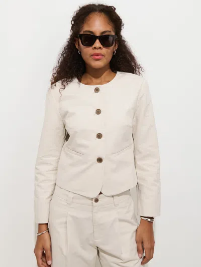 Alex Mill Soho Jacket In Cotton Linen In White