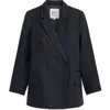 Alex Mill Soho Waisted Blazer In Linen Cotton In Black