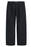 Alex Mill Women's Madeline Pleat Twill Trouser In Washed Black In Black