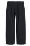 Alex Mill Women's Madeline Pleat Twill Trouser In Washed Black In Black