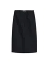 Alex Mill Soho Midi Skirt In Cotton Linen In Black