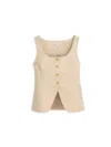 Alex Mill Soho Scoop Vest In Linen Cotton In Tan